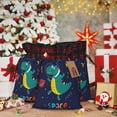 thumbnail image 6 of Rocae Dinosau Space Explorer Print Christmas Drawstring Linen Gift Bag with Drawstrings Treat Bag Goody Present Bags for Christmas Party Favor, 6 of 8