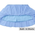 thumbnail image 6 of Cooltree Big Girls High Waisted Ruffled Skort - Blue Mesh Tulle Flowy Skirt with Built-in Shorts Size 16, 6 of 7