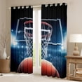 thumbnail image 2 of Feelyou 3D Basketball Print Curtains Pack of 2 (42x84 Each), Modern Ball Game Lover Curtains Blackout, Teen Boy Girl Kid Bedroom Curtains, Blackout Curtains Home Decor, 2 of 6