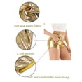 thumbnail image 7 of FANNYC Women's Metallic Rave Booty Dance Shorts Sexy Hot Shorts Pants Faux Leather Shorts Elastic Waist Lounge Workout Gym Sports Yoga Pants Trousers Black/Gold/Silver, 7 of 7