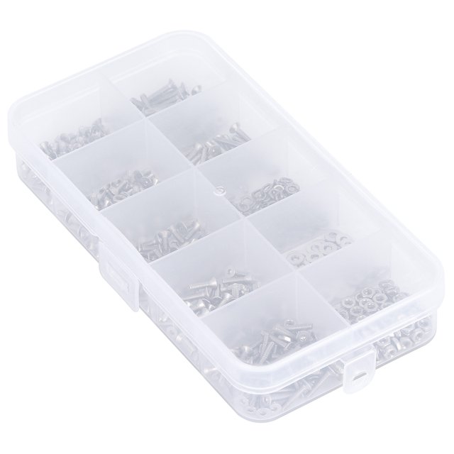 Juego de Pernos Tuercas y Arandelas Jadeshay 600 Piezas Acero Inoxidable