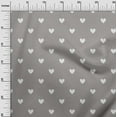 thumbnail image 3 of oneOone Cotton Cambric Light Gray Fabric Hearts Craft Projects Decor Fabric Printed By The Yard 56 Inch Wide, 3 of 6