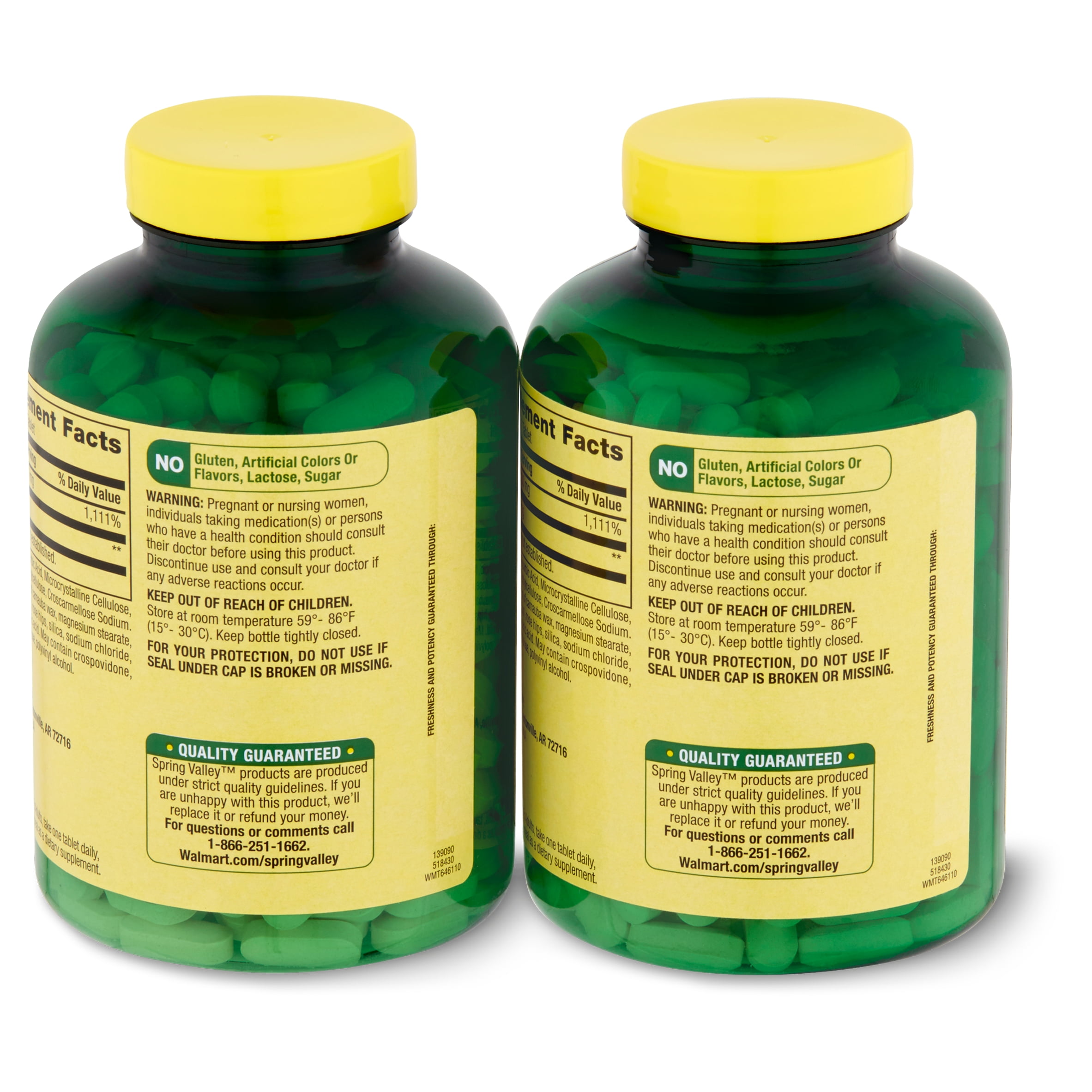 Spring Valley Vitamin C With Rose Hips Dietary Supplement Twin Pack 1 000mg 250 Count 2 Pack Walmart Com Walmart Com Spring Valley Vitamin C With Rose Hips Dietary Supplement Twin Pack 1 000mg 250 Count 2 Pack Walmart Com Walmart Com