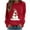 Tops-Red, variant on AGWOLF Christmas Sweatshirt for Women Funny Snowman Graphic Ugly Shirts Loose Crewneck Long Sleeve Xmas Holiday Tops
