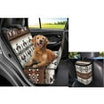 thumbnail image 4 of Pzuqiu Ethnic Tribal Style Dog Car Seat Cover for Back Seat Hammock with Adjustable Triangle Bandana & Car Garbage Bag Against Dirt, Pet Fur, 4 of 6