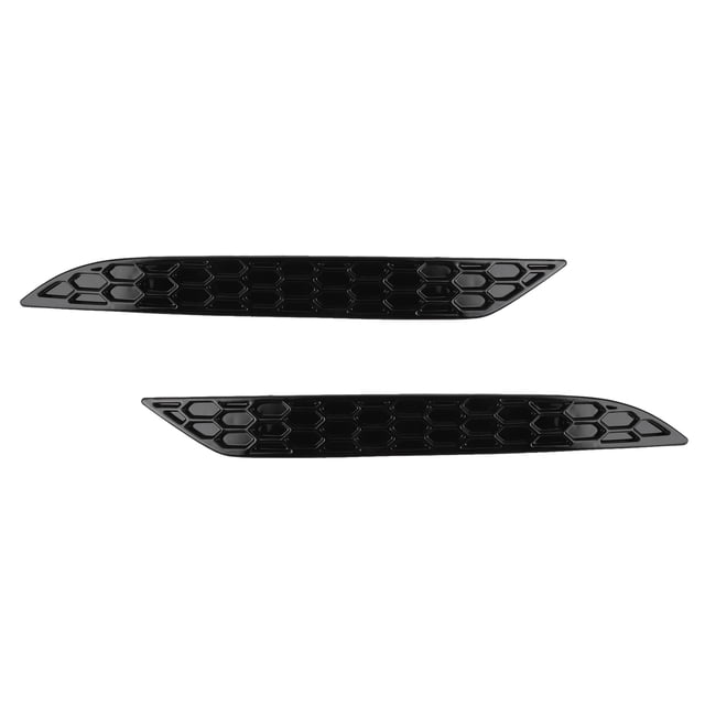 Juego de 2 reflectores de parachoques trasero en forma de panal de abeja, color negro brillante, aptos para MK7.5 GTD R2017-2020