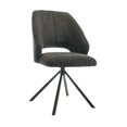 thumbnail image 2 of Silla de Comedor Macarena Silla Giratoria 360 Grados Portátil con Respaldo Negro, 2 of 8