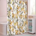 thumbnail image 5 of Shower Curtain Yellow Floral Shower Curtains for Bathroom Decor, Waterproof Polyester Shower Curtain Set with Hooks, Small Stall Size 36" x 72" Watercolor Wildflowers, 5 of 9