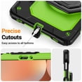 thumbnail image 7 of Case for Samsung Galaxy Tab S10 Lite/S10 FE/S9 FE/S9, 360 Rotating Stand Handle Shoulder Strap Heavy Duty Shockproof Cover, Lime PC, 7 of 7