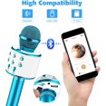 thumbnail image 3 of Paquete de 2 micrófonos de Karaoke para niños, micrófono inalámbrico Bluetooth para Karaoke, máquina de altavoz con micrófono portátil para cantar, 3 of 5