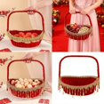 thumbnail image 2 of Elegant Wedding Flower Basket For Flower Girls Bridesmaids with Fringed Trimmed For Outdoor Ceremonies And Home Decors, 2 of 5