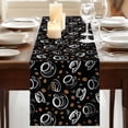 thumbnail image 3 of Leisure Coffee Table Runner, Vintage Country Coffee Cups Beans Black Washable Cotton Linen Table Runners 90 Inches Long, Dresser Scarf Runner for Dining/Coffee/Kitchen/Hallway Tables 13''x90'', 3 of 9