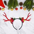 thumbnail image 2 of Diadema de fiesta navideña, tocado navideño, tocado, diadema de disfraz de fiesta navideña para mujeres y niñas, boda, baile de máscaras Rojo, 2 of 5