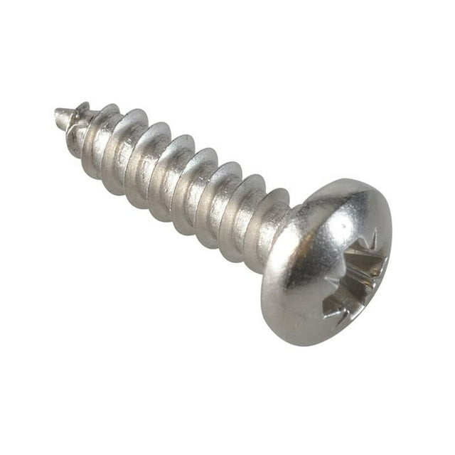 Forgefix Self-tapping Screws, Pozi, Pan Head, A2 Stainless Steel