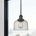 thumbnail image 3 of Innovations Lighting  Franklin Restoration Bell - 1 Light 8" Stem Hung Mini Pendant Seedy/Matte Black, 3 of 3