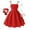 Red, variant on Girls Summer Solid Color Dress with Bow Knot Sleeveless Casual Outfit for Children