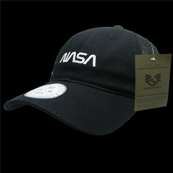 Worm NASA Relaxed Trucker Cap, Black - One Size