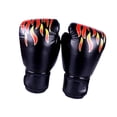 thumbnail image 4 of Guantes de boxeo Equipo de boxeo accesorios suaves y transpirables Punrones ventilados Adultos negros, 4 of 8