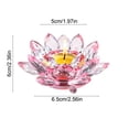 thumbnail image 3 of Steadline Glass Candlestick,Lotus Shaped Candle Holder With Stable Base,Translucent Tabletop Ornament For Dining Space Wedding Party Aromatherapy Layout And Indoor Ambient Decoration(Pink), 3 of 7