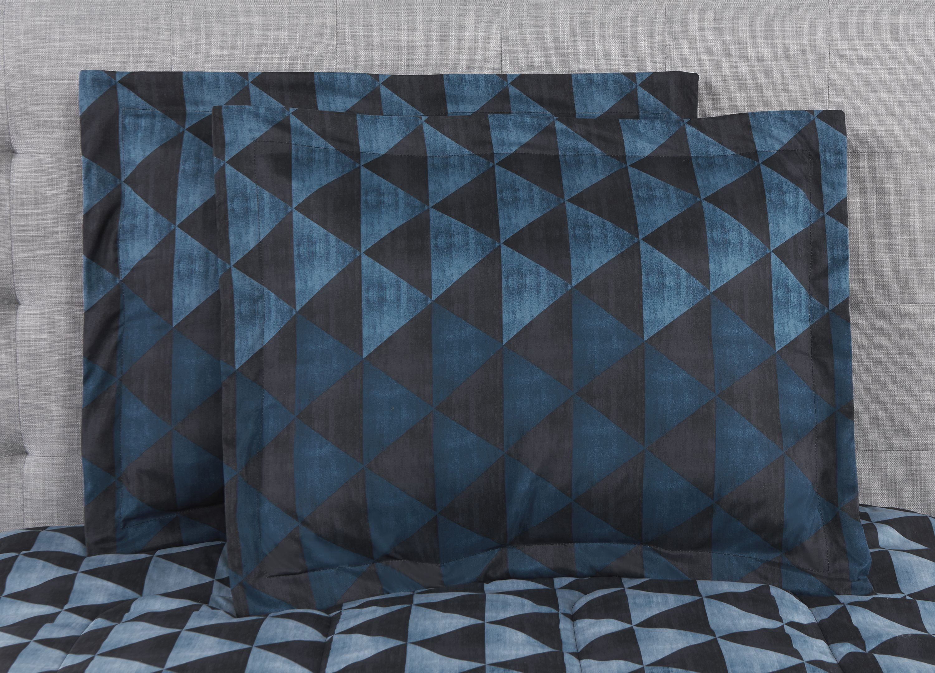 Your Zone 2 Piece Next Generation Comforter and Sham Set, Grey and Blue, Twin