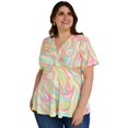 thumbnail image 4 of Blusa corte "A" Roman Fashion/Tallas Extras, 1710 (Amarillo est) amarillo 42 Roman Fashion BL-GR-1710-AMARILLO, 4 of 7