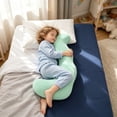 thumbnail image 6 of L Shaped Pregnancy Pillow, Maternity Body Pillow for Side Sleepers, Cooling Ice‑fiber Long Hugging Sleeping Pillow, Washable Cotton Cover Support Cushion for Adults Pregnancy, 6 of 9