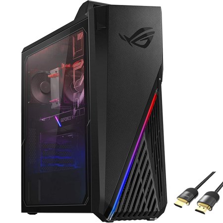 ASUS ROG Strix Gaming Desktop, AMD 8-Core Ryzen 7 5800X (Beat i7-11700K), GeForce RTX 3070 8GB, 16GB RAM, 512GB SSD+1TB HDD, USB-C, HDMI/DP/DVI, RJ45, RGB, Mytrix HDMI 2.1 Cable, Win 10