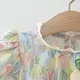 thumbnail image 5 of Youmylove Summer Toddler Girls Short Sleeve Cartoon Rabbit Floral Prints Tops Shorts Two Piece Outfits Set For Kids Clothes Toddler Girl Clothes, 5 of 9