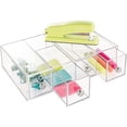 thumbnail image 3 of Cajones torre de cajones, estante de baño con 4 cajones para cosméticos y accesorios y también para artículos de oficina y manualidades, plástico, transparente Ormromra LN-1689, 3 of 5