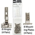 thumbnail image 2 of Blum Inset Clip Top BLUMOTION Soft Close Inset Hinges 71B3650 (Screw-on, 110 Degree, Face Frame) with Mounting Plates,  and Screws (8), 2 of 4
