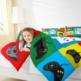 thumbnail image 4 of Manfei Kids Gamepad Controller Queen Comforter Set,Console Video Game Bedding Sets,Rainbow Patchwork Plaid Bedding Comforter Set For Boys,Luxury Bedroom Decor Reversible,3pcs, 4 of 8
