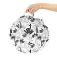 thumbnail image 2 of Forest Round Floor Cushion with Handle, Tropical Rainforest Doodle of Monkeys and Toucan Birds on Tree Branches, Pillow for Living Room & Dorms, 18" Round, Charcoal Grey and White, by Ambesonne, 2 of 4