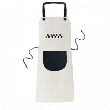 

Insect Fear Stick Insects Apron Adjustable Bib Cotton Linen BBQ Kitchen Pocket Pinafore