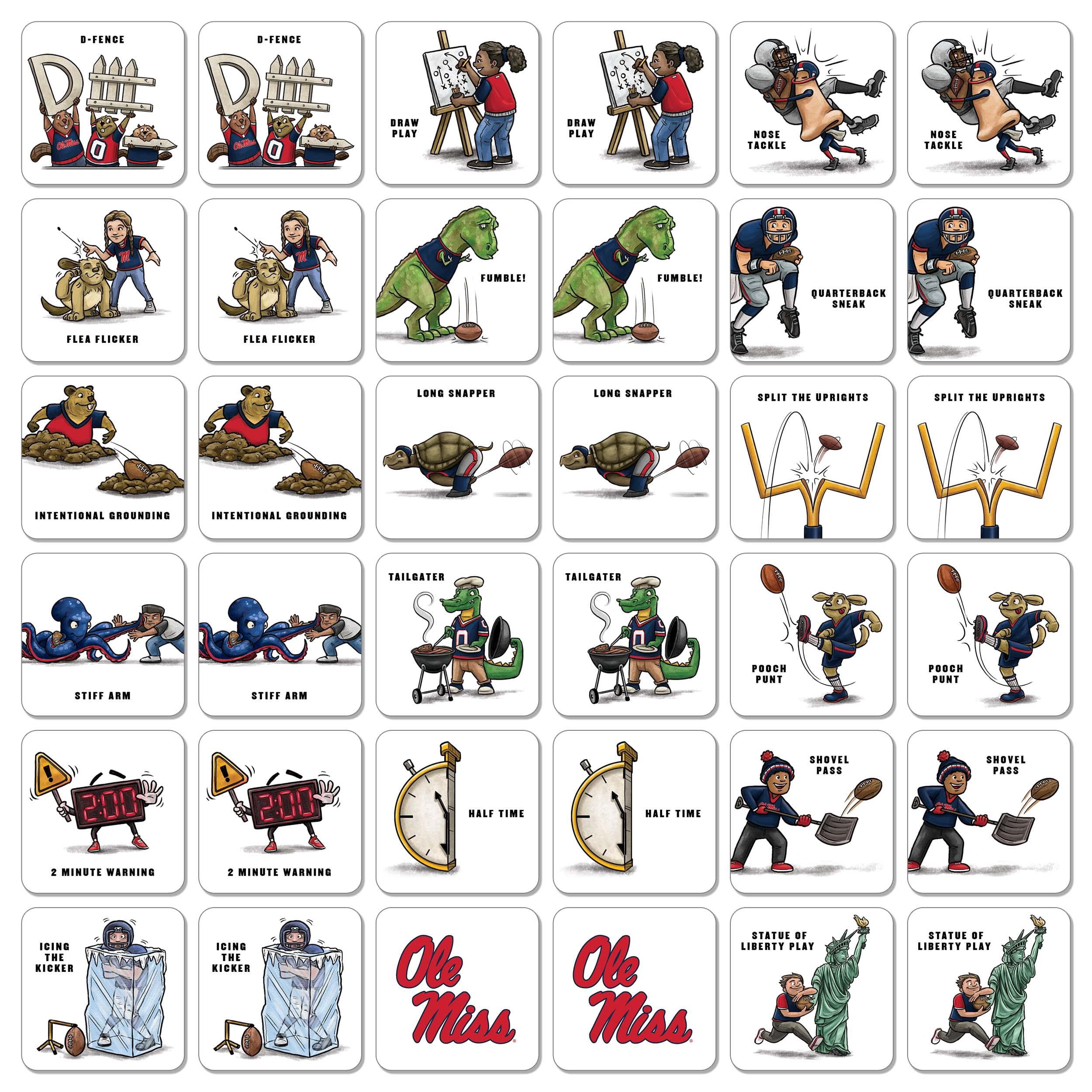 Missippi Rebels Licensed Memory Match Game