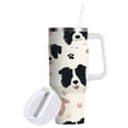 thumbnail image 2 of 30 oz Insulated Stainless Steel Tumbler Double Wall Stainless Steel Tumbler with 2-Way Drinking Dog Head and Paw Prints, 2 of 9