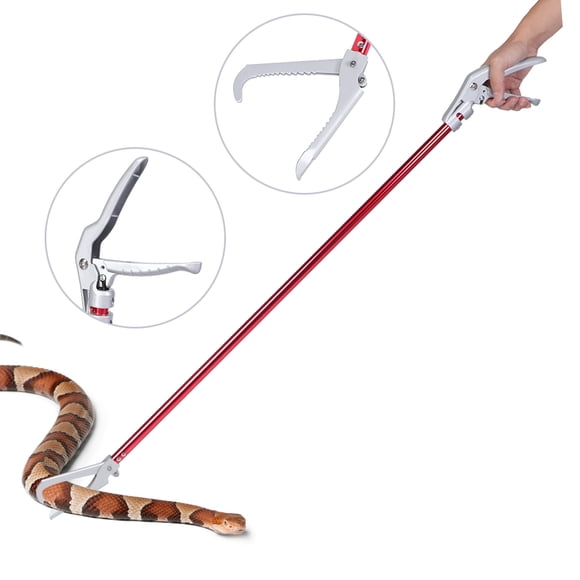 Aluminum Snake Tong, Heavy Duty Reptile Grabber, Foldable For Reptile