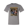 thumbnail image 2 of Wild Bobby, Remember Your First Soft Tail Bike Hot Babe Cars and Trucks Men's Graphic T-Shirt, Heather Grey, Small, 2 of 3