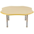 thumbnail image 3 of ECR4Kids 48in Clover Everyday T-Mold Adjustable Activity Table Maple/Yellow/Sand - Chunky Leg, 3 of 4