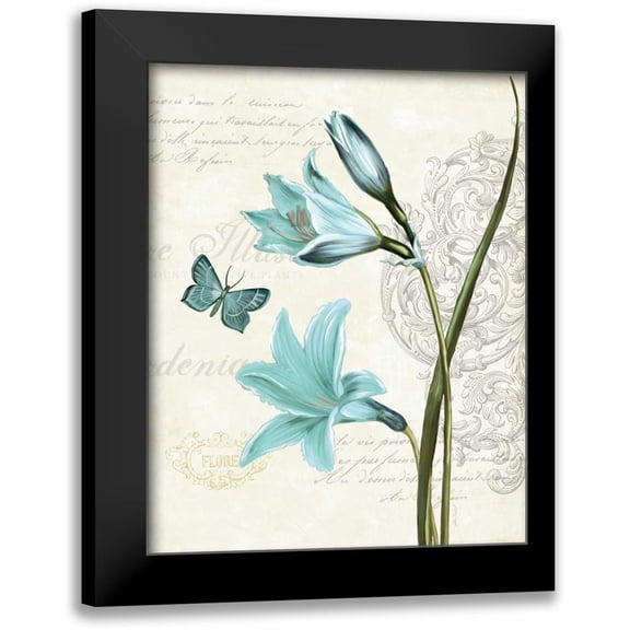 Pertiet, Katie 12x14 Black Modern Framed Museum Art Print Titled - Lila Bleu II