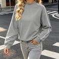 thumbnail image 5 of Enjoytime Sweatshirts for Women Mock Neck Long Sleeve Pullover Sweatshirts Fall Winter Fashion Casual Plus Size Clothes, 5 of 8