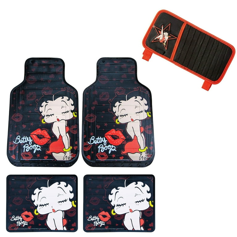 Betty Boop Red Lips Kisses 4 Piece All Weather Utility Rubber Car