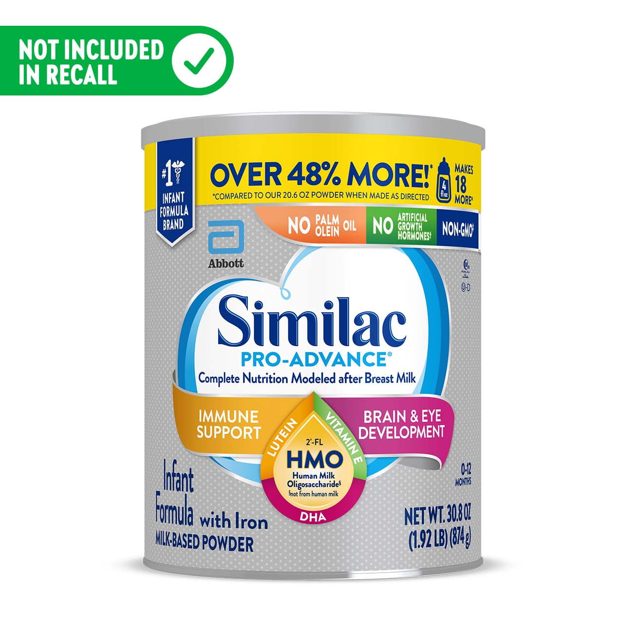 Similac Pro-Advance Non-GMO Powder Baby Formula, 3