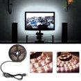 thumbnail image 3 of Led TV Backlight With USB Shelf Light TV Backlight Strip Light Low Voltage 5V(White 4m), 3 of 7