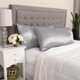 thumbnail image 4 of 2-Pack Queen Satin Pillowcases, Grey, 4 of 7