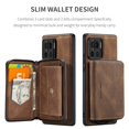 thumbnail image 2 of SaniMore Case for Motorola Moto X30 Pro 6.7" 2022, PU Leather Case Detachable Magnetic Zipper Wallet Card Slots Kickstand Wireless Charging Anti-drop Shockproof 360°Protection Case, Brown, 2 of 7