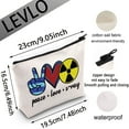 thumbnail image 5 of LEVLO Xray Technologist Cosmetic Make up Bag Xray Tech Gift Peace Love X-ray Makeup Zipper Pouch Bag For Women Girls, 5 of 6