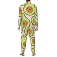 thumbnail image 5 of Bingfone Men'S Pajama Set 2 Piece Loungewear Pjs, Long Sleeve With Pajama Pants-Cute Avocado, 5 of 9