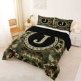 thumbnail image 2 of Erosebridal Abstract Camouflage J Full Size Comforter Sets 3 Pieces For Adults,Vintage Green Camo Bedding Sets,Black Reversible, 2 of 6