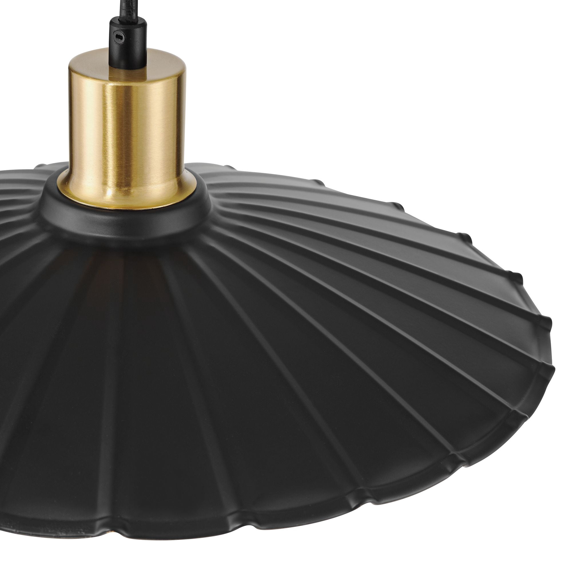 Possini Euro Design Piaza 12 1/4" Mid Century Modern Pendant Ceiling Light Fixture Dining Room Over Table Black Gold Finish