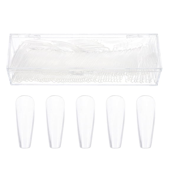 200 Uds puntas de uñas postizas transparentes parches de uñas desmontables cubiertas de uñas postizas
